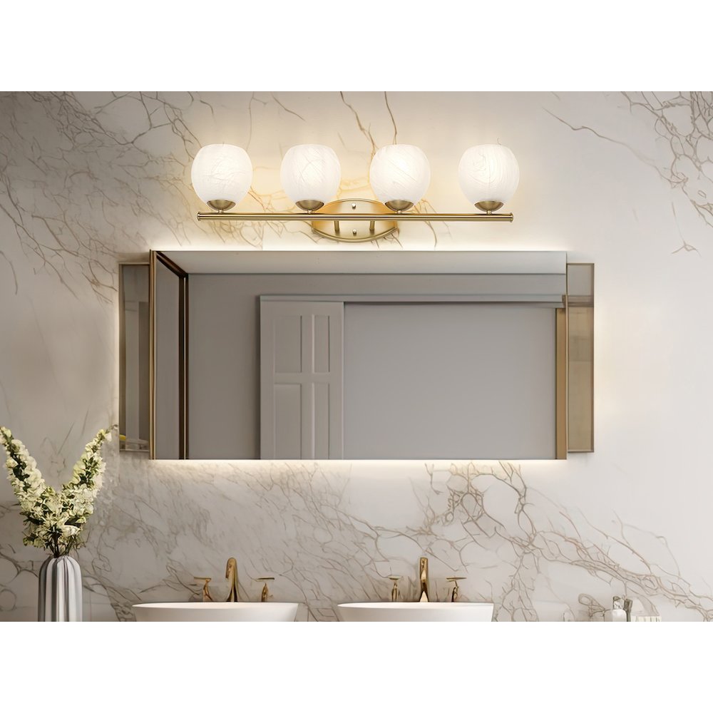 Z-Lite 4 Light Vanity, Modern Gold. Picture 5