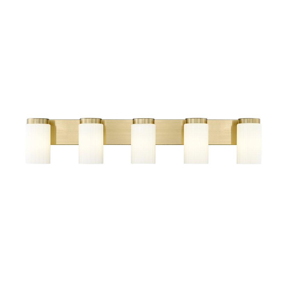 Z-Lite Burk 5 Light Vanity, Luxe Gold. Picture 3