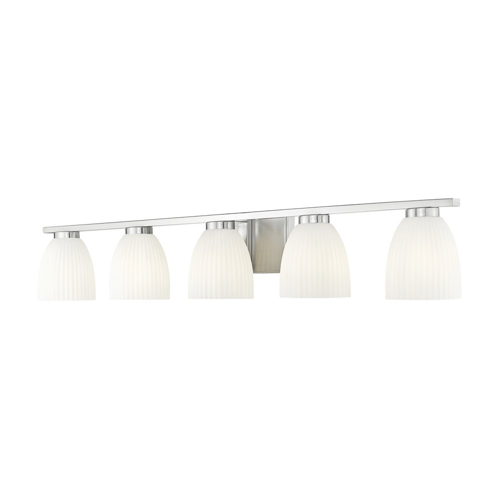 Z-Lite Naya 5 Light Vanity in Brushed Nickel color, Steel frame. Picture 1