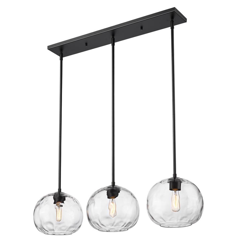 3 Light Linear Chandelier. Picture 1