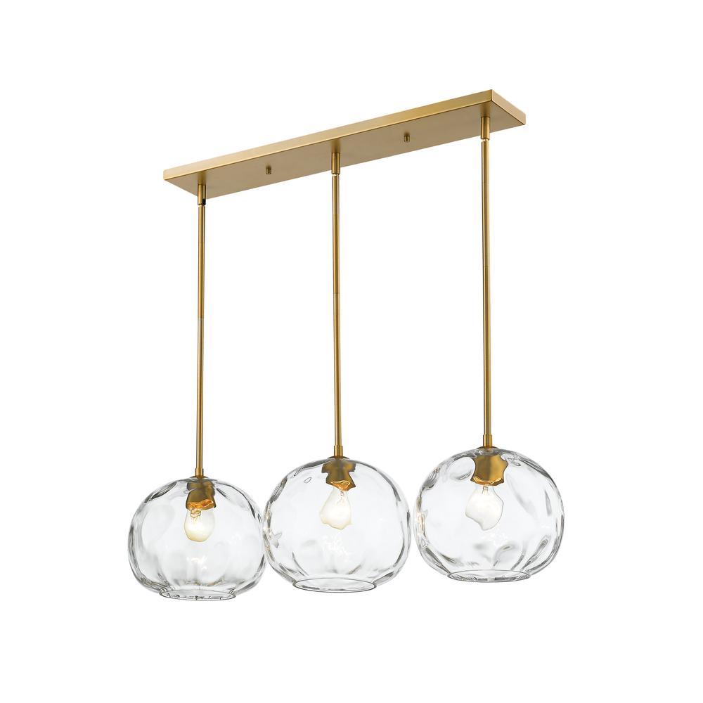 3 Light Linear Chandelier. Picture 1