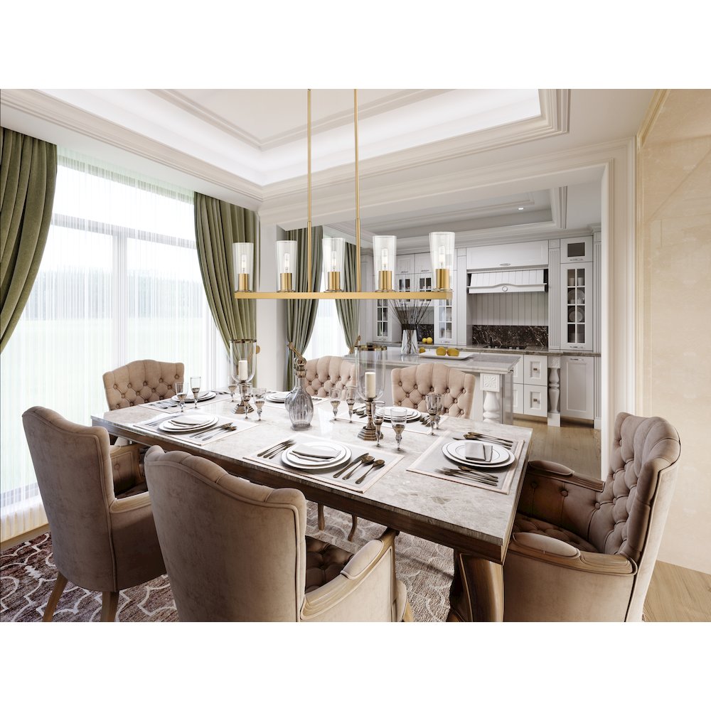 Z-Lite 5 Light Linear Chandelier. Picture 6