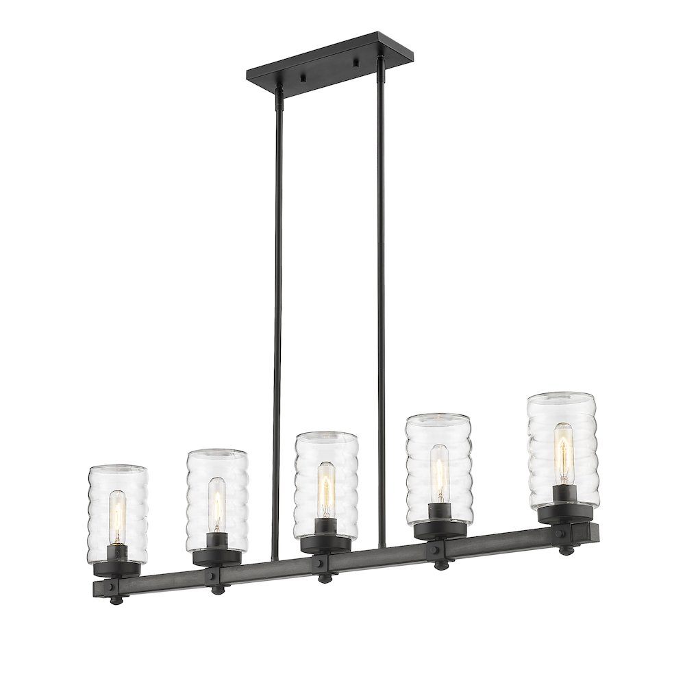 Z-Lite 5 Light Outdoor Linear Chandelier. Picture 1