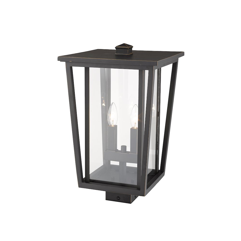 Z-Lite 2 Light Outdoor Post Mount Fixture. Picture 3