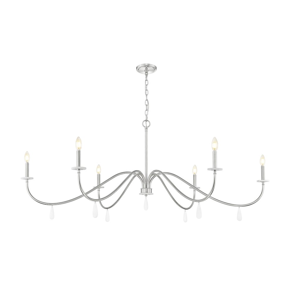 Z-Lite 6 Light Chandelier, Brushed Nickel. Picture 3