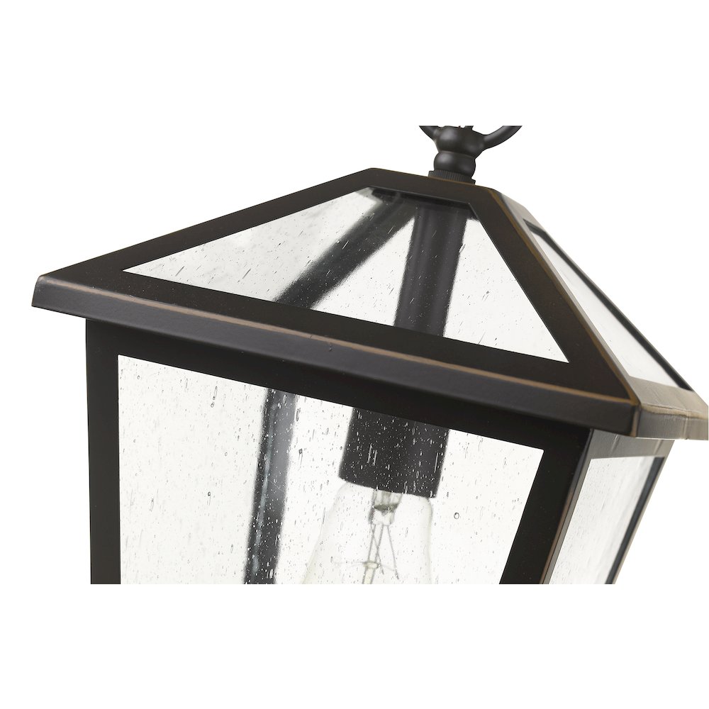 Z-Lite Talbot 1 Light Outdoor Chain Mount Ceiling Fixture, Oil Rubbed Bronze. Picture 4
