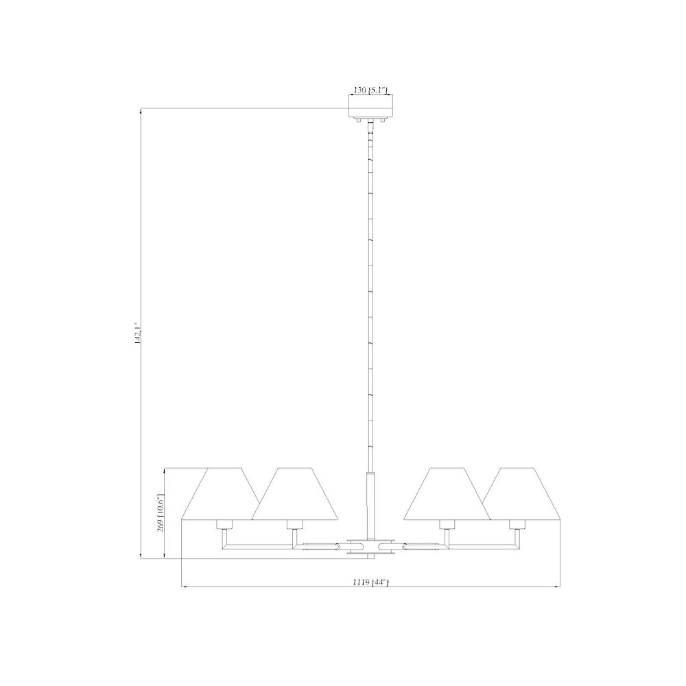 Z-Lite 6 Light Chandelier. Picture 8