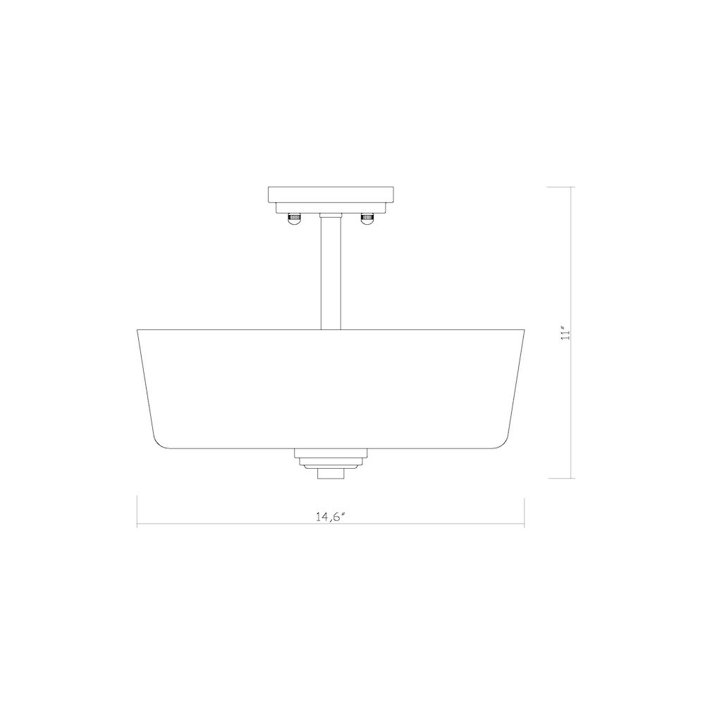 Z-Lite 3 Light Semi Flush Mount. Picture 8