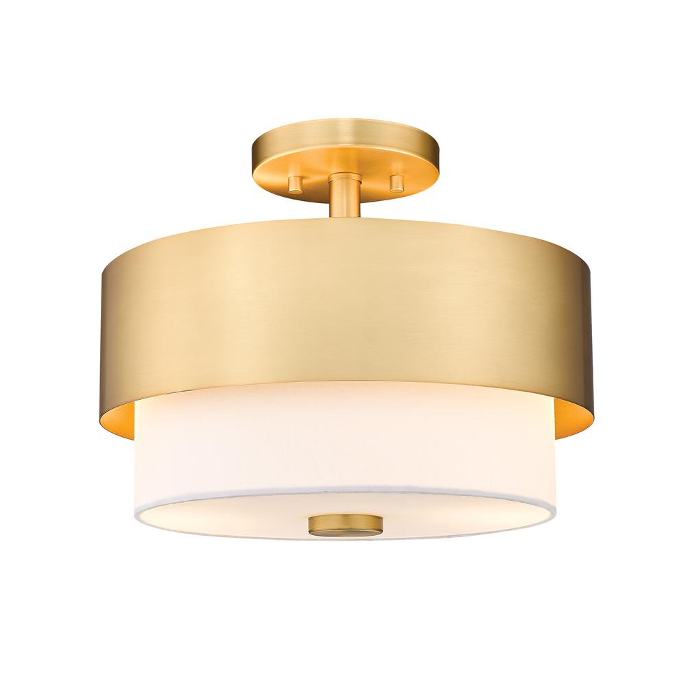 2 Light Semi Flush Mount. Picture 1