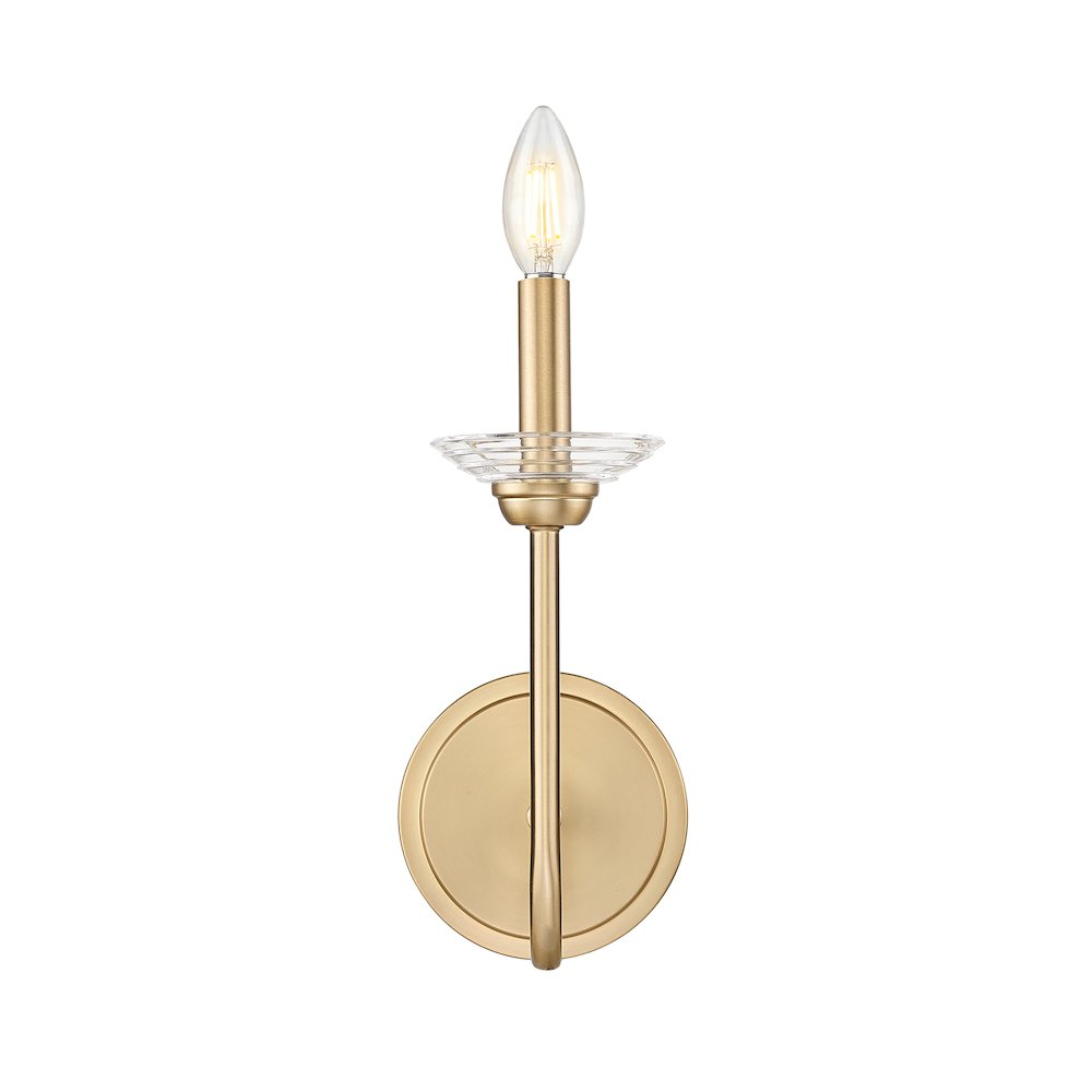 Z-Lite Allistair 1 Light Wall Sconce in Modern Gold color, Steel frame. Picture 2