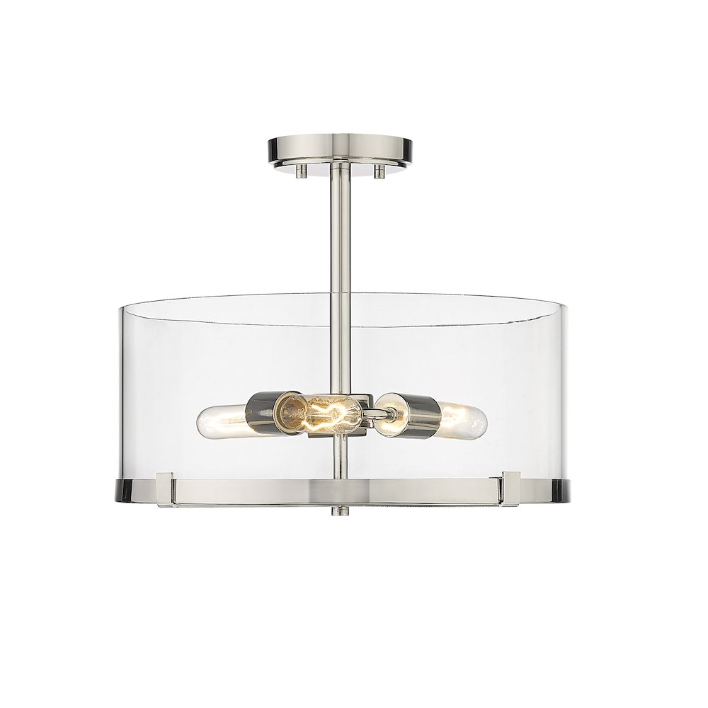 Z-Lite 3 Light Semi Flush Mount. Picture 2