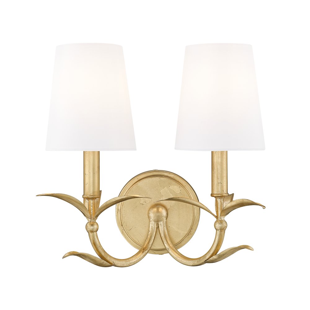 Z-Lite 2 Light Wall Sconce, Gold Leaf. Picture 3