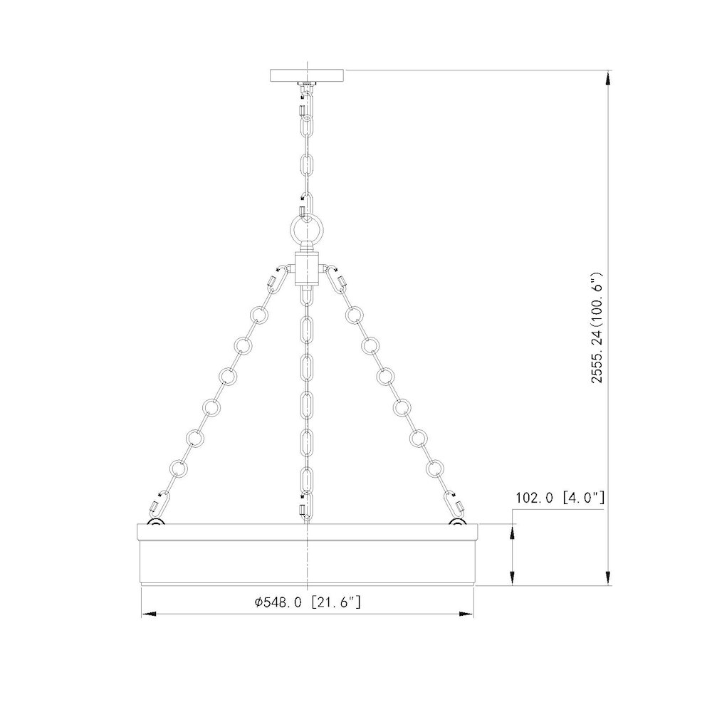 Z-Lite 3 Light Chandelier. Picture 8