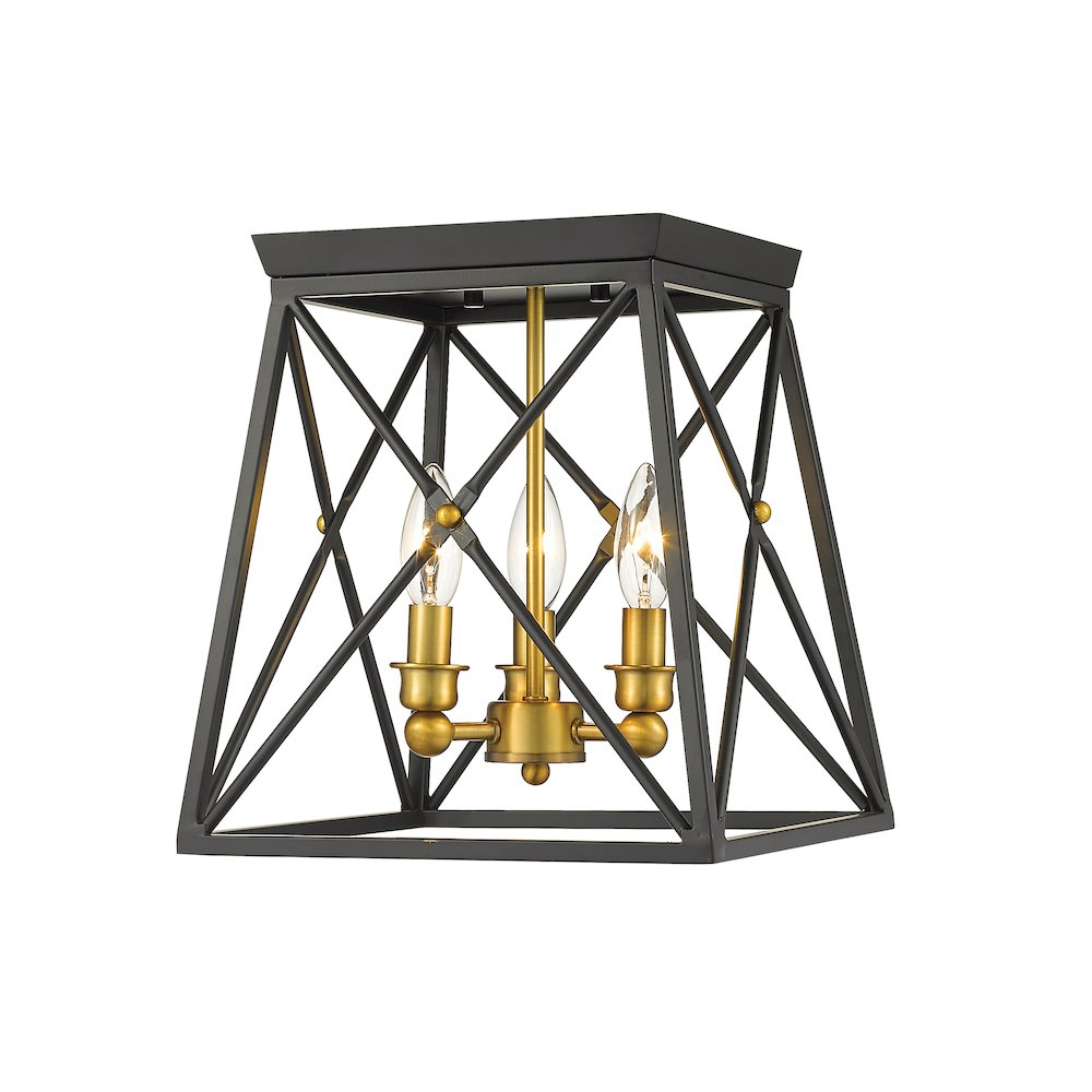 Z-Lite 3 Light Flush Mount. Picture 1