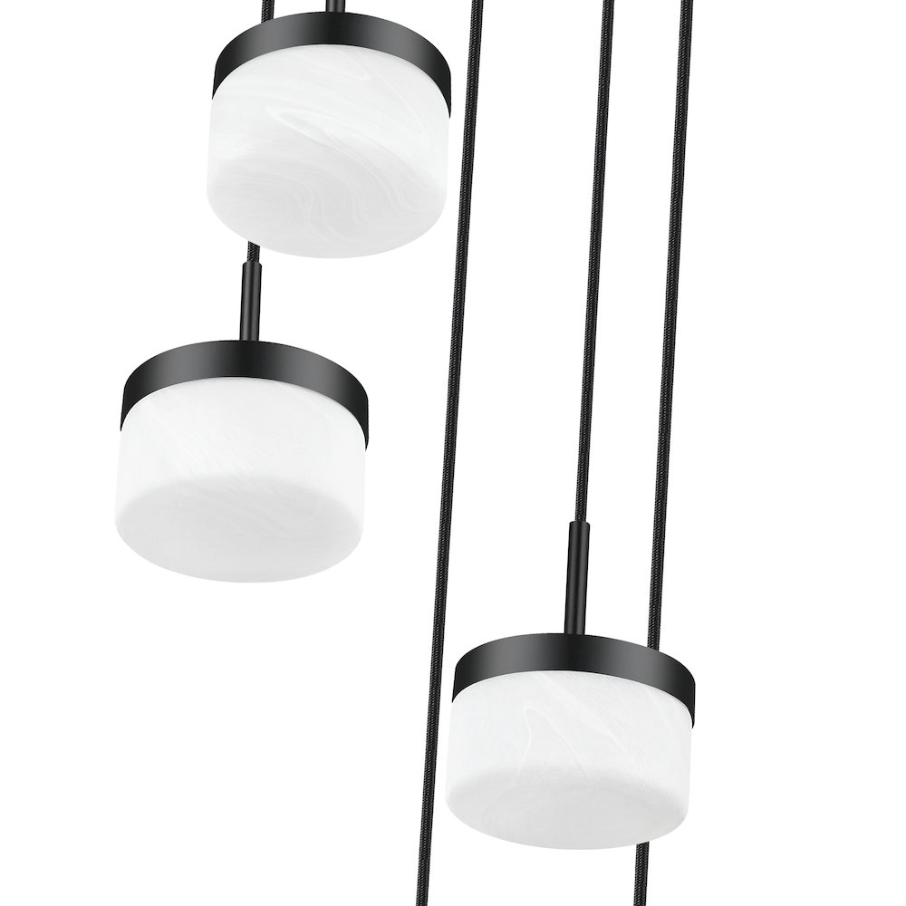 Z-Lite 5 Light Chandelier, Matte Black. Picture 4