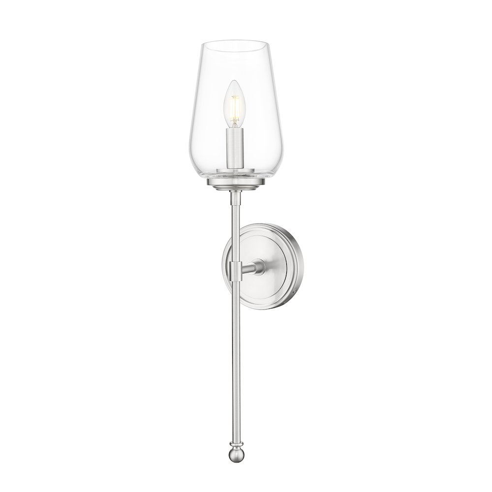 Z-Lite 1 Light Wall Sconce, Brushed Nickel. Picture 1