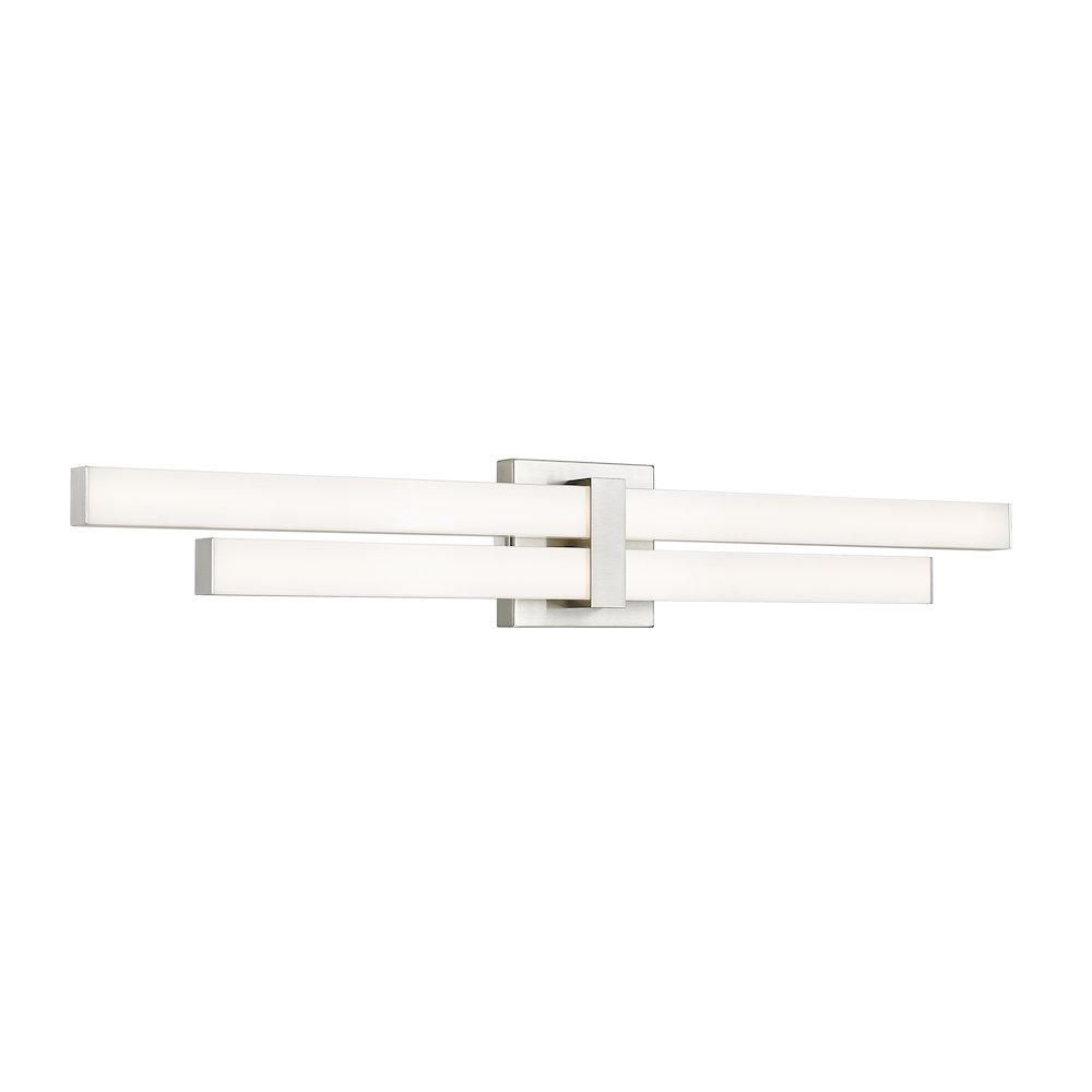 Z-Lite Zane 2 Light Vanity in Brushed Nickel Frame Finish. Picture 1