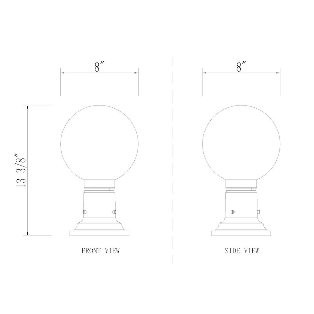 Z-Lite 1 Light Outdoor Pier Mounted Fixture. Picture 8