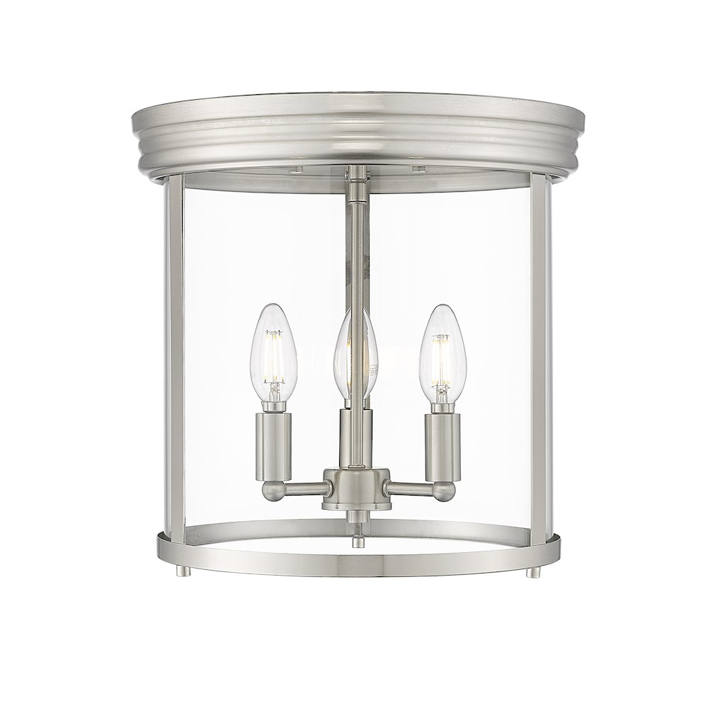 Z-Lite 3 Light Flush Mount. Picture 1