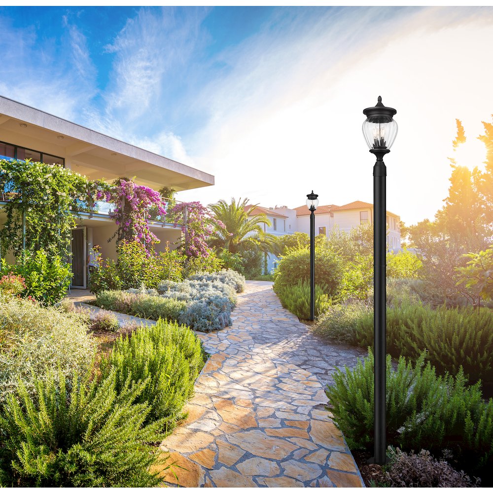 Z-Lite 3 Light Outdoor Post Mounted Fixture. Picture 6