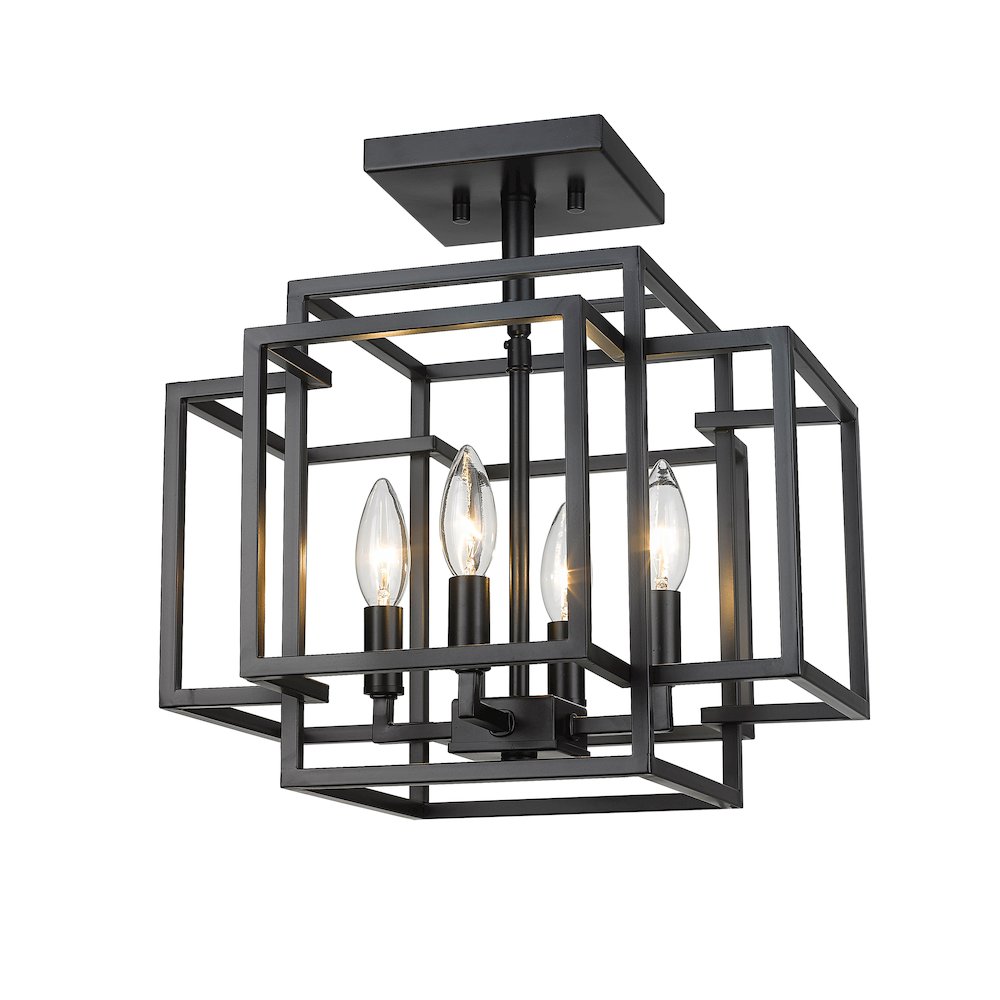 Z-Lite 4 Light Semi Flush Mount. Picture 1