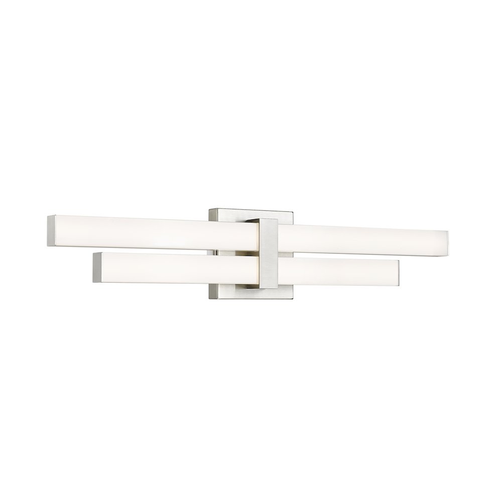 Z-Lite Zane 2 Light Vanity in Brushed Nickel Frame Finish. Picture 1