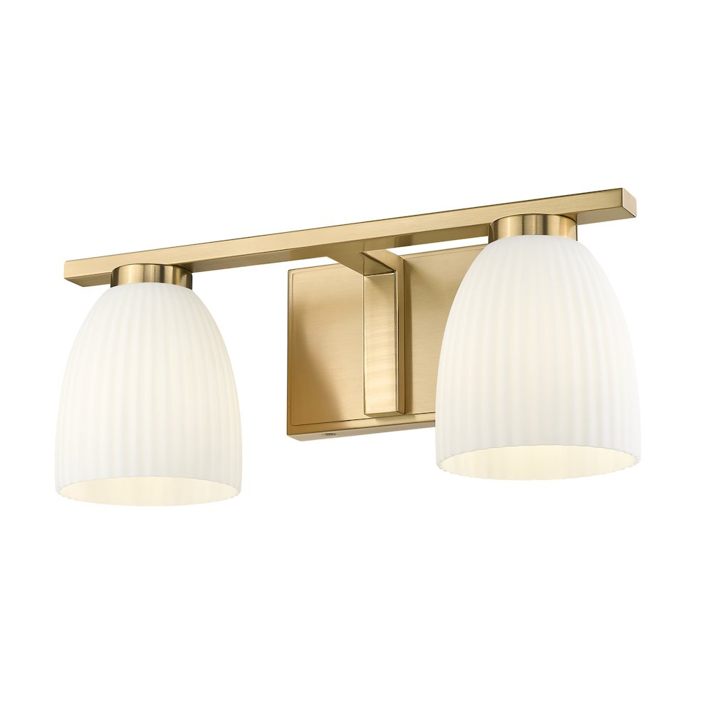 Z-Lite Naya 2 Light Vanity in Modern Gold color, Steel frame. Picture 3