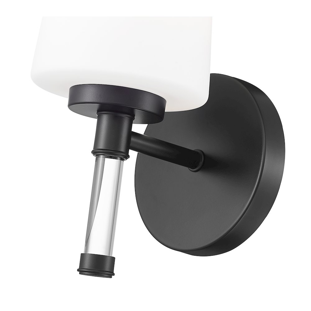 Z-Lite 1 Light Vanity, Matte Black. Picture 4