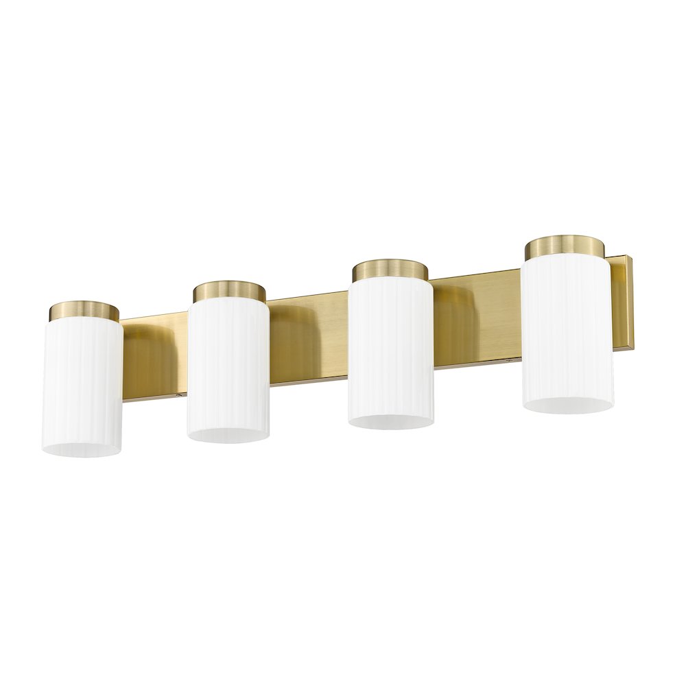 Z-Lite Burk 4 Light Vanity, Luxe Gold. Picture 5