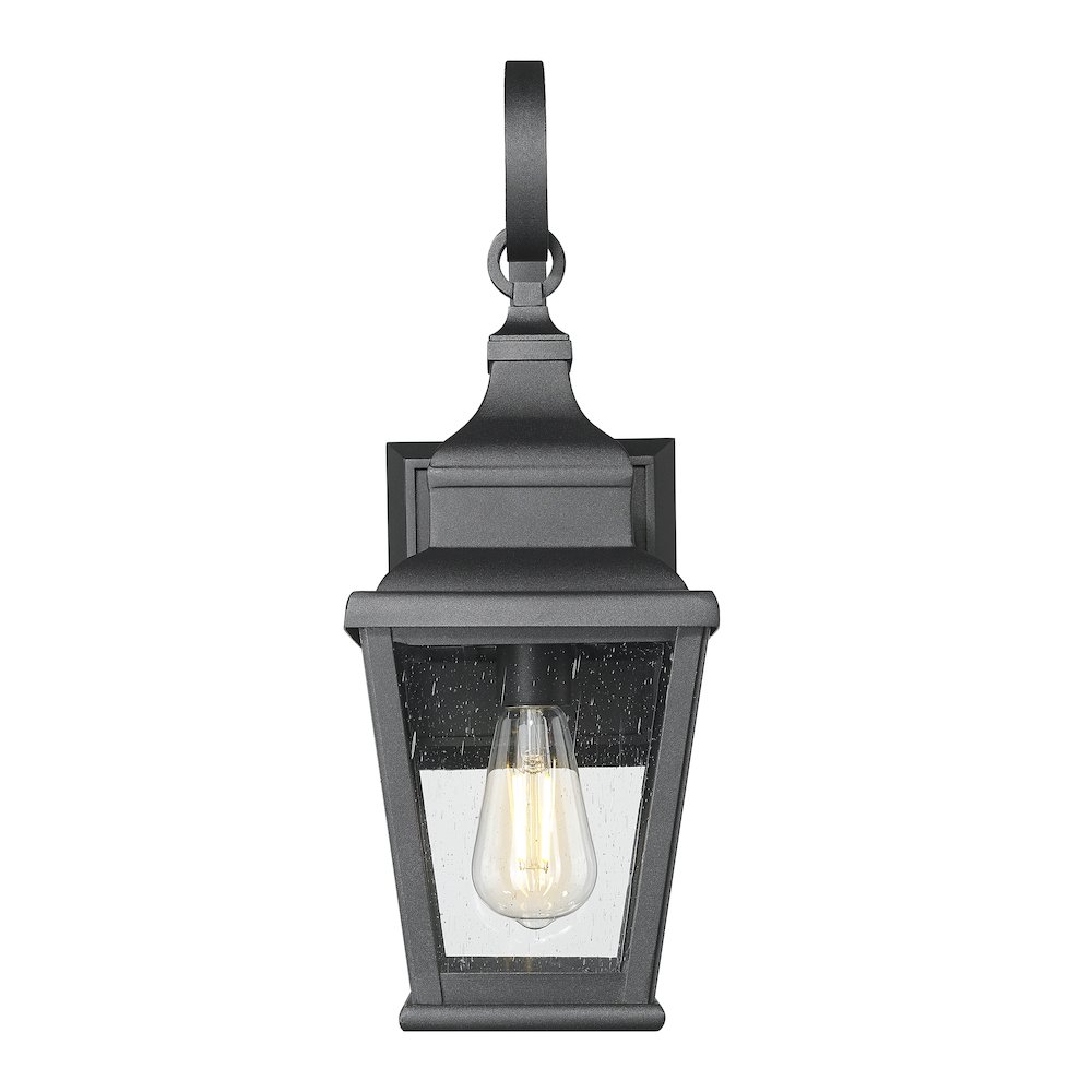 Z-Lite 1 Light Outdoor Wall Light, Sand Black. Picture 2