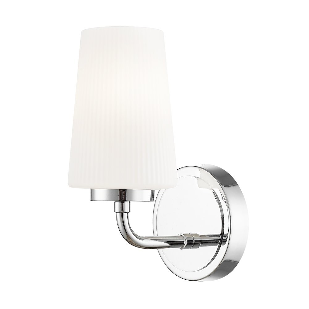 Z-Lite Montford 1 Light Wall Sconce in Chrome color, Steel frame. Picture 1