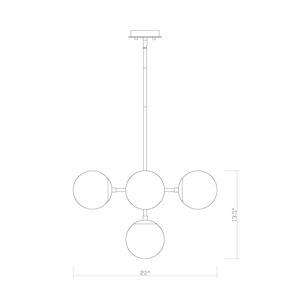 Z-Lite 5 Light Pendant. Picture 8