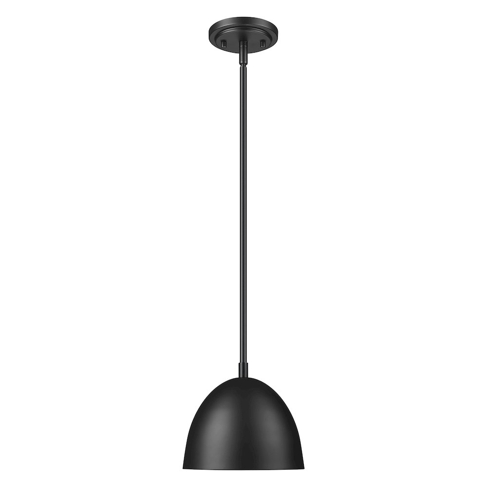 Z-Lite 1 Light Pendant, Matte Black. Picture 1