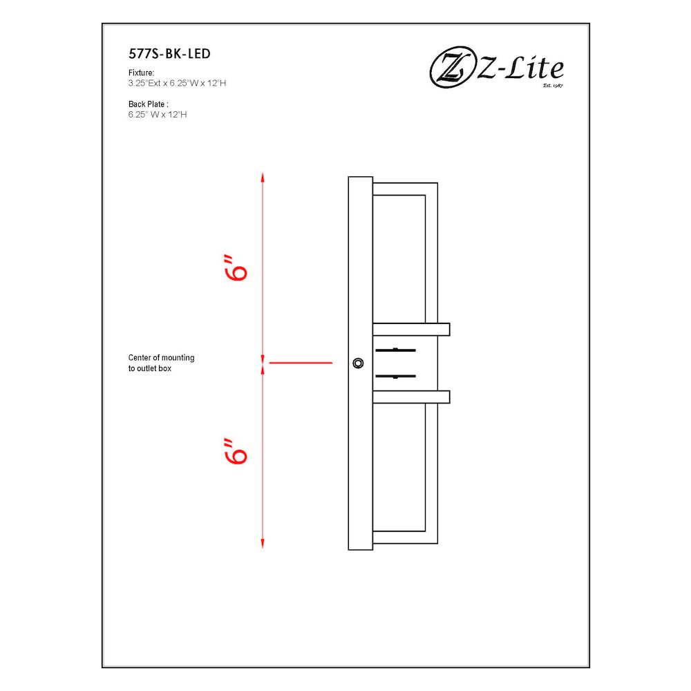 Z-Lite 2 Light Outdoor Wall Light. Picture 9