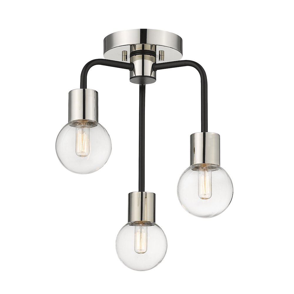 Z-Lite 3 Light Semi Flush Mount. Picture 1