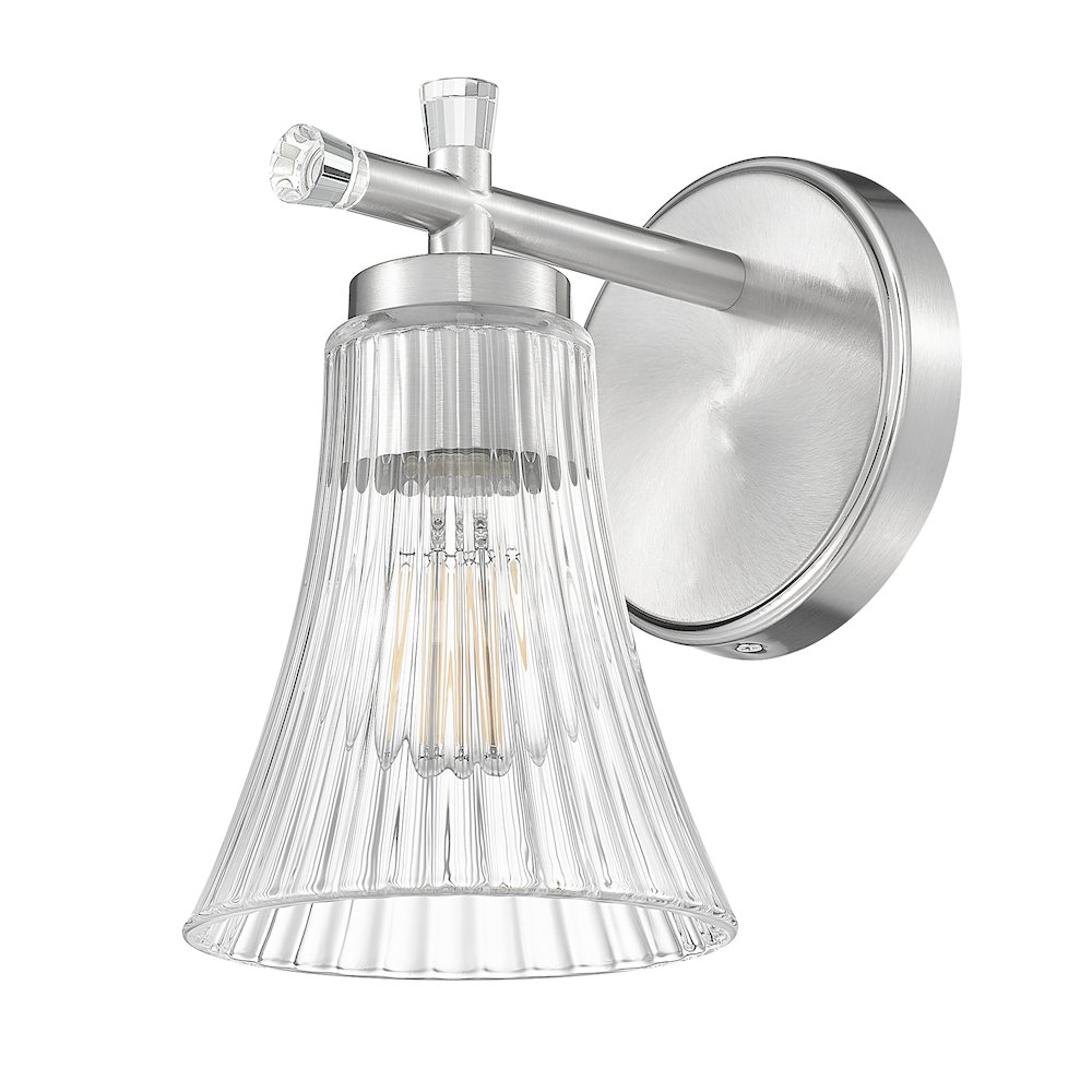 Z-Lite Belle 1 Light Wall Sconce in Brushed Nickel color, Steel frame. Picture 5