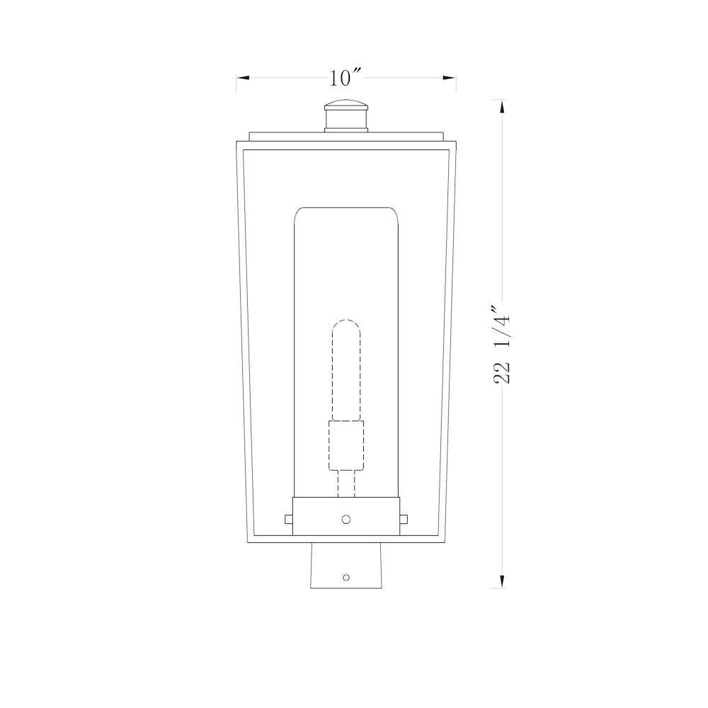 Z-Lite 1 Light Outdoor Post Mount Fixture. Picture 6