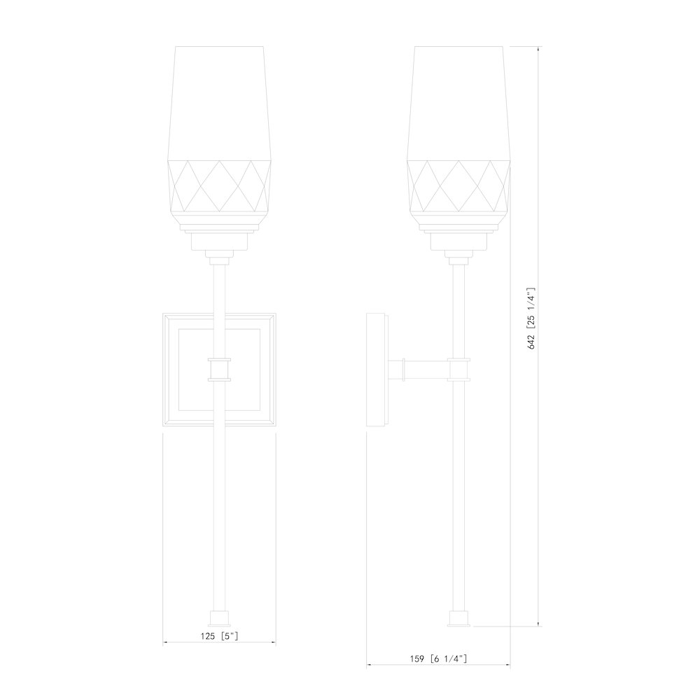 Z-Lite 1 Light Wall Sconce, Matte Black. Picture 8