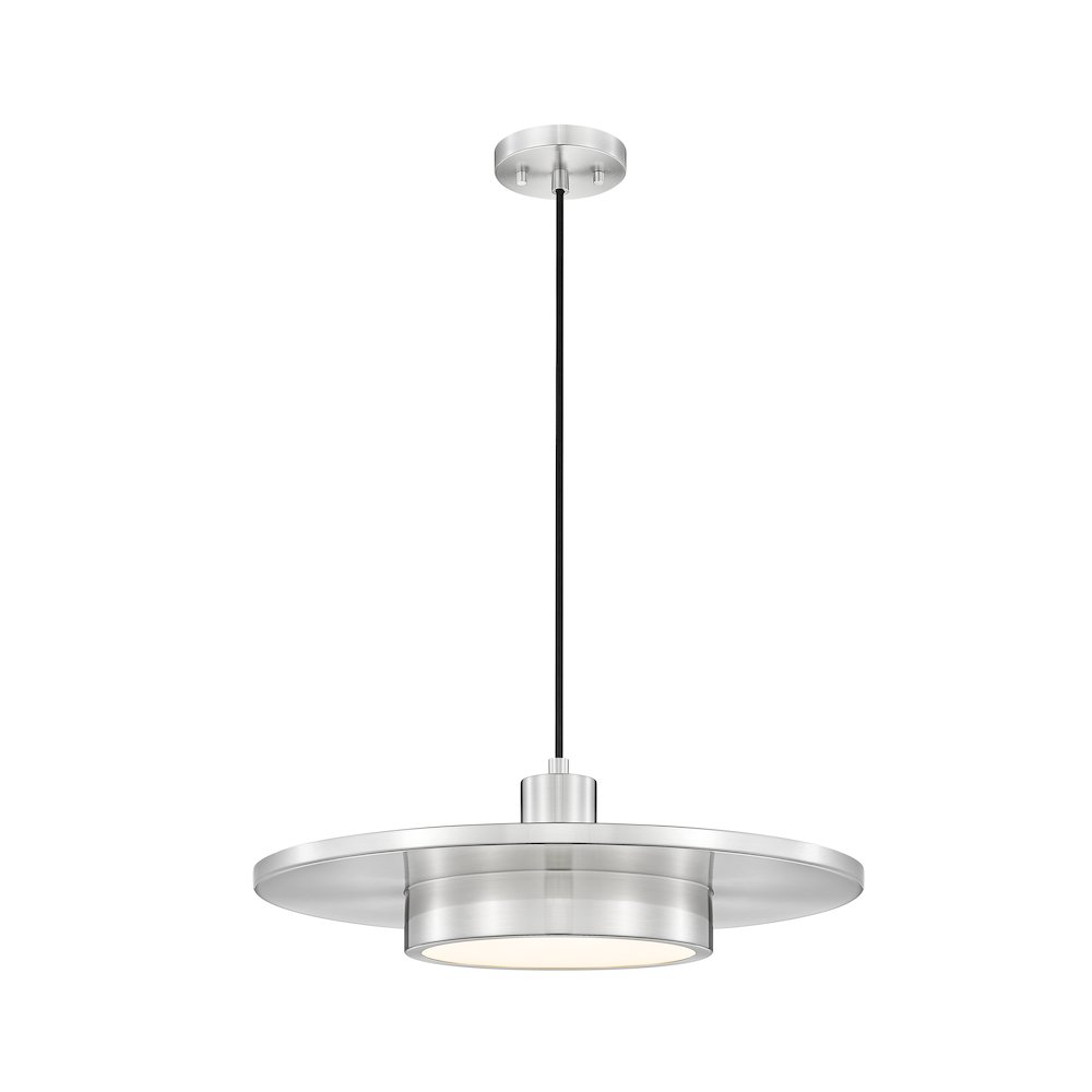 Z-Lite 1 Light Pendant, Brushed Nickel. Picture 1
