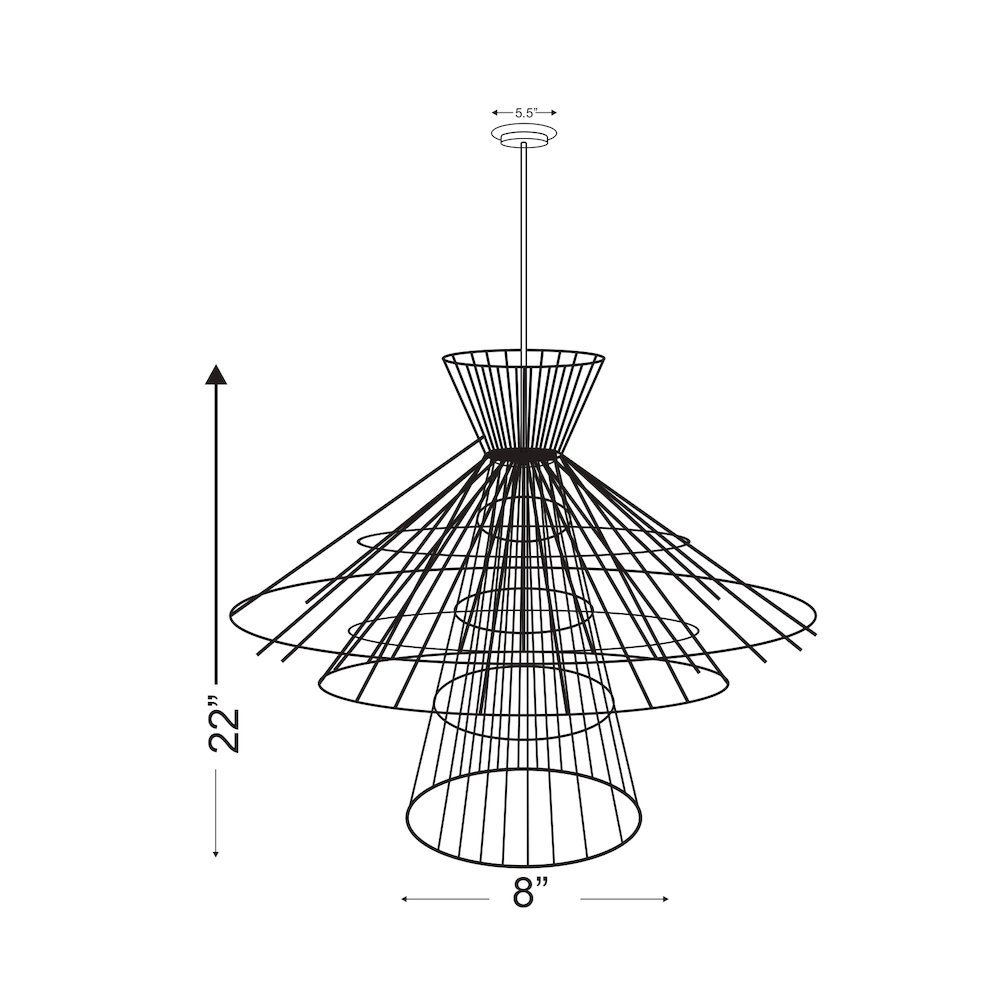 Z-Lite 6 Light Chandelier. Picture 8