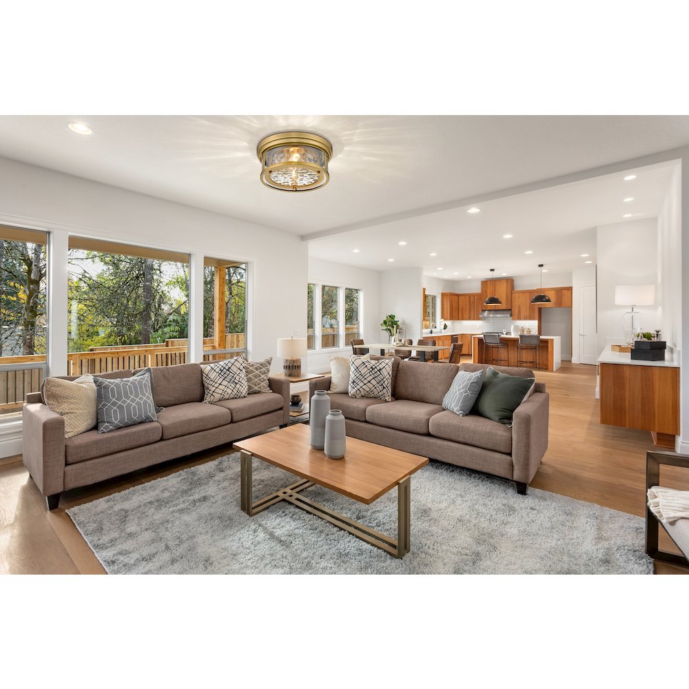 Z-Lite 3 Light Flush Mount. Picture 6