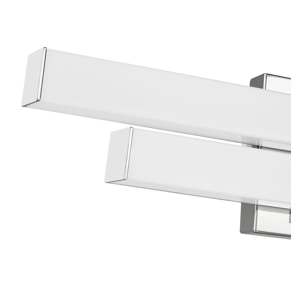 Z-Lite Zane 2 Light Vanity in Chrome  Frame Finish. Picture 4