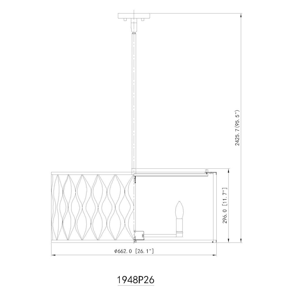 Z-Lite 8 Light Pendant. Picture 8