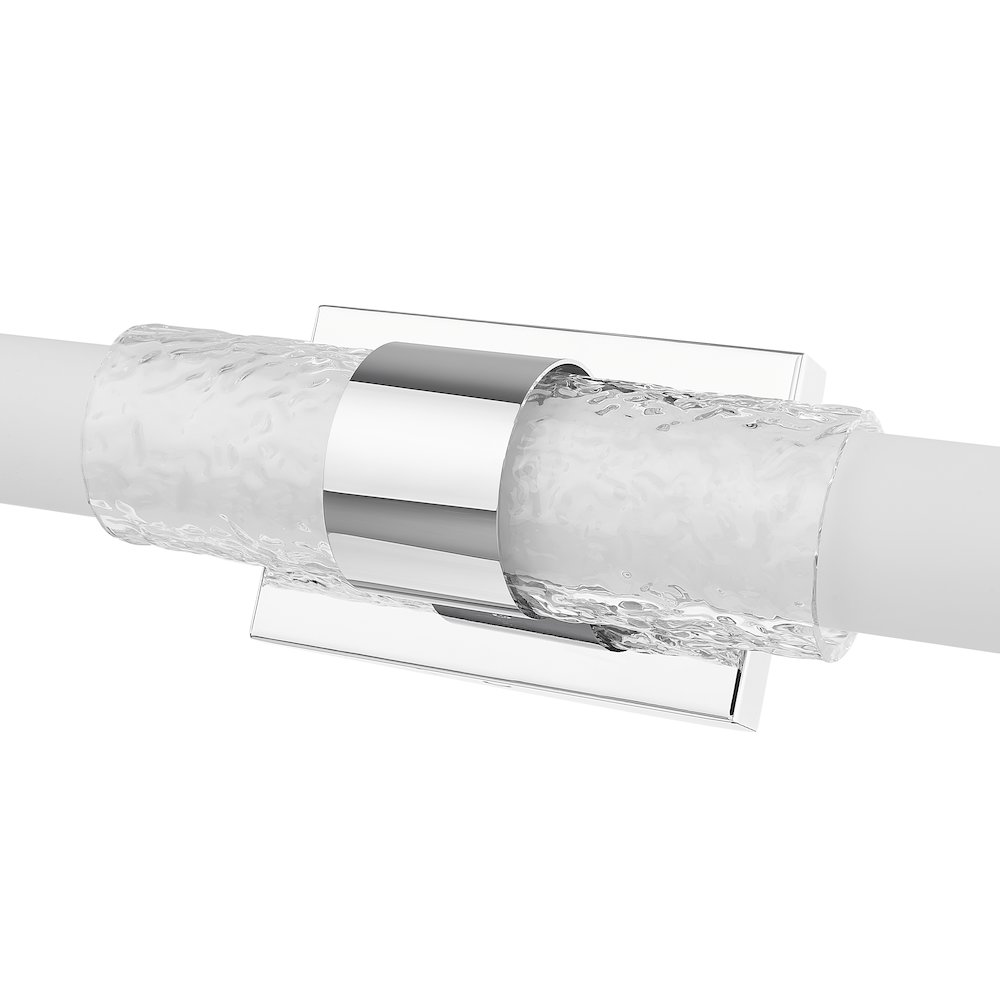 Z-Lite Egon 1 Light Vanity in Chrome color, Steel frame. Picture 4