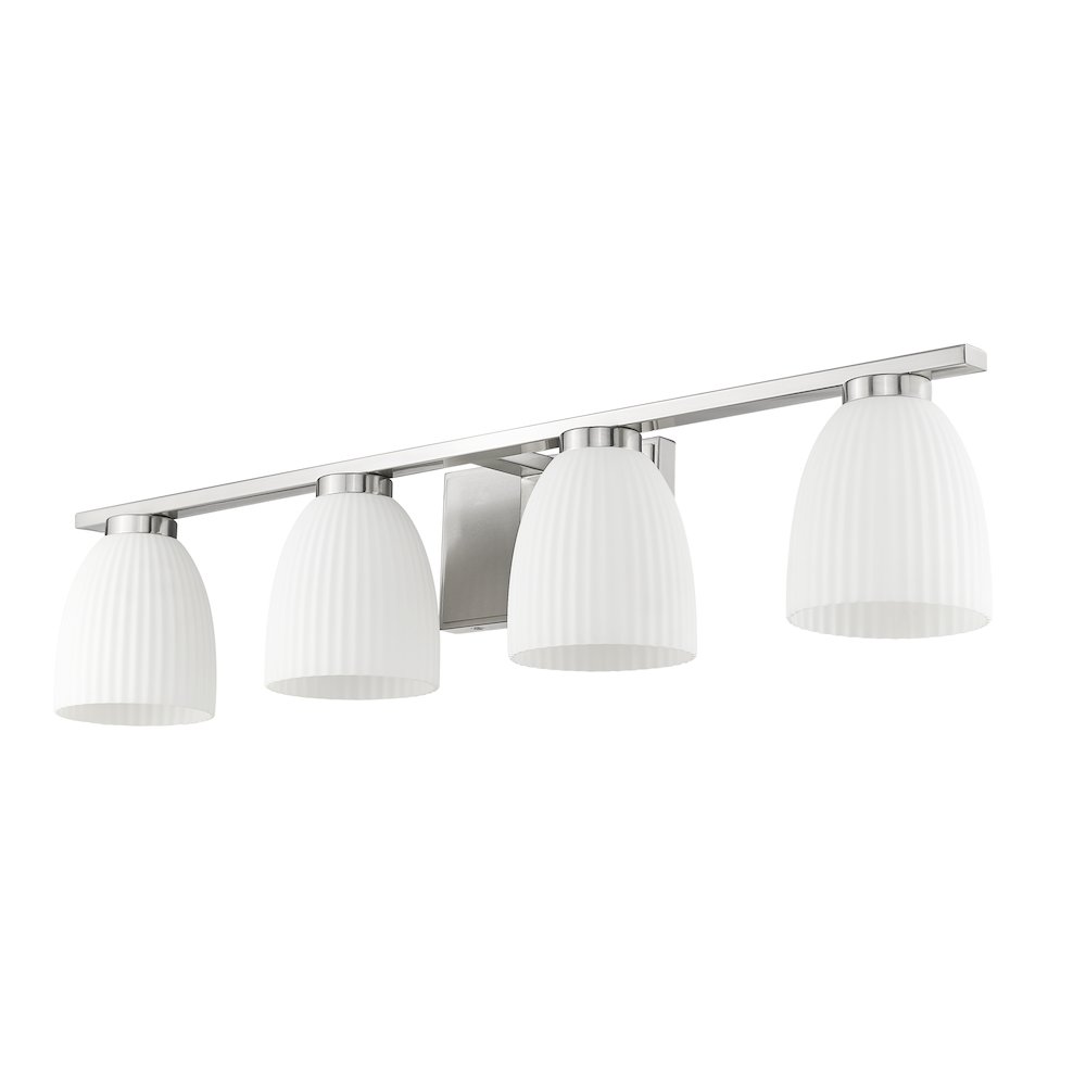 Z-Lite Naya 4 Light Vanity in Brushed Nickel color, Steel frame. Picture 5