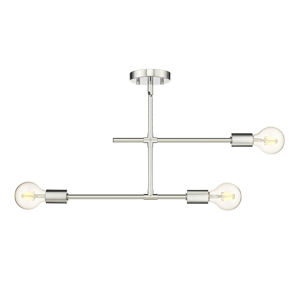 Z-Lite 3 Light Semi Flush Mount. Picture 1