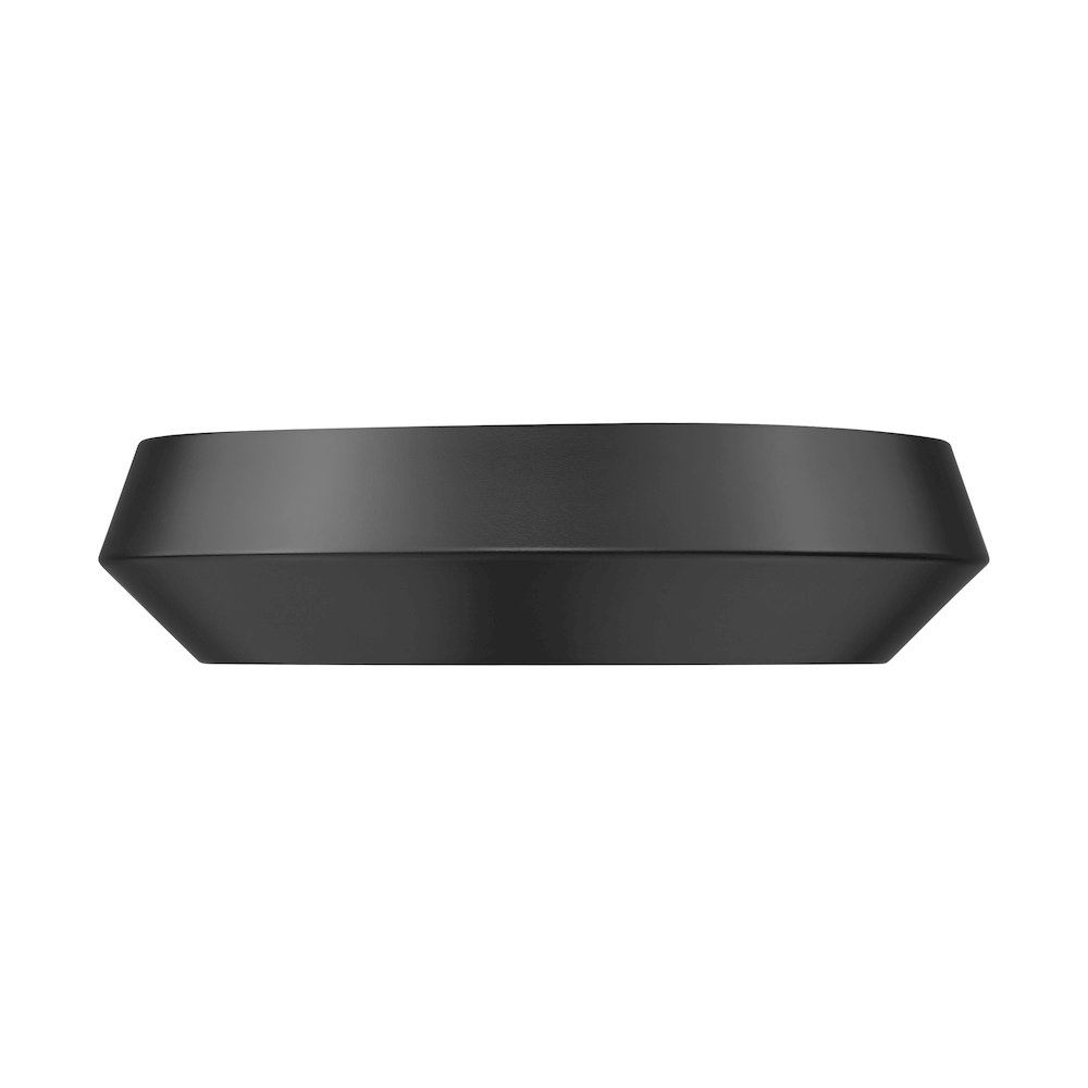 Z-Lite 1 Light Flush Mount, Matte Black. Picture 2
