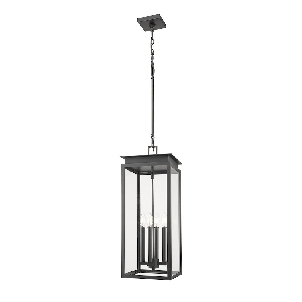 Z-Lite 4 Light Outdoor Chain Mount Ceiling Fixture. Picture 1