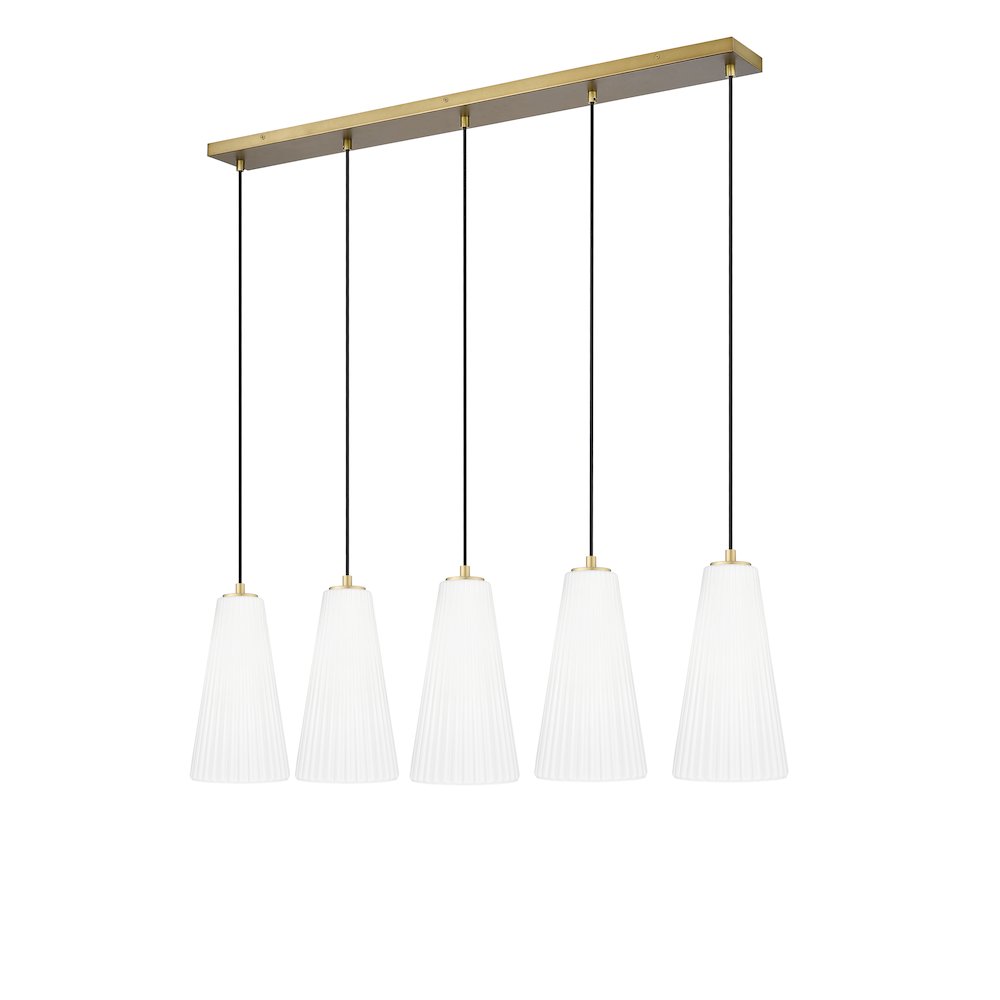 Z-Lite 5 Light Linear Chandelier. Picture 5