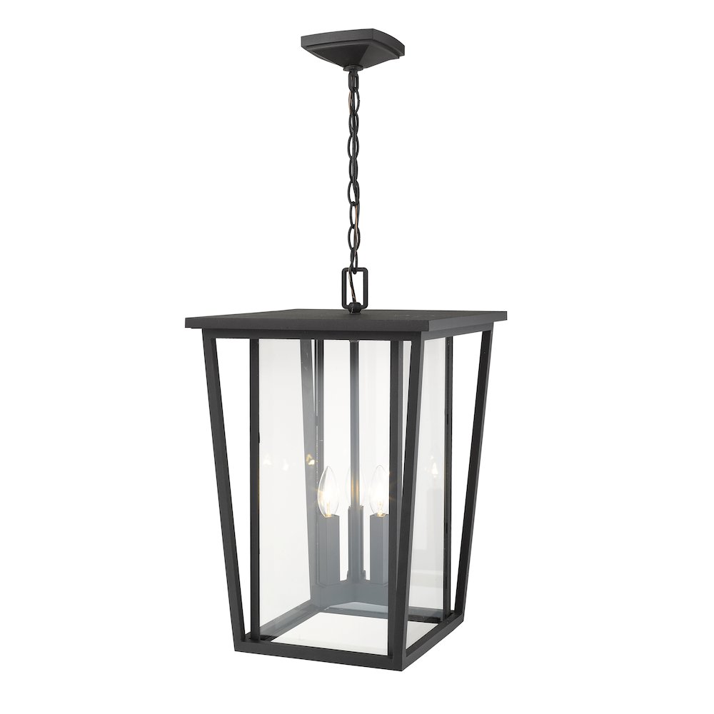 Z-Lite 3 Light Outdoor Chain Mount Ceiling Fixture. Picture 3